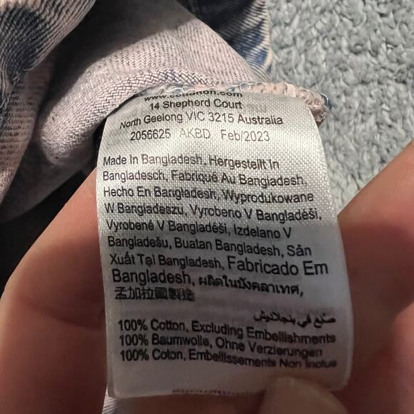 Cotton On Dress Womens 2 XS Denim Halter Mini Dress Jean Blush Pink Blue - Picture 5 of 8